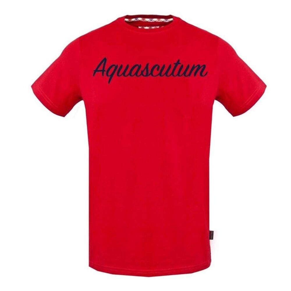 Aquascutum Mens Signature Logo T-Shirt / Red